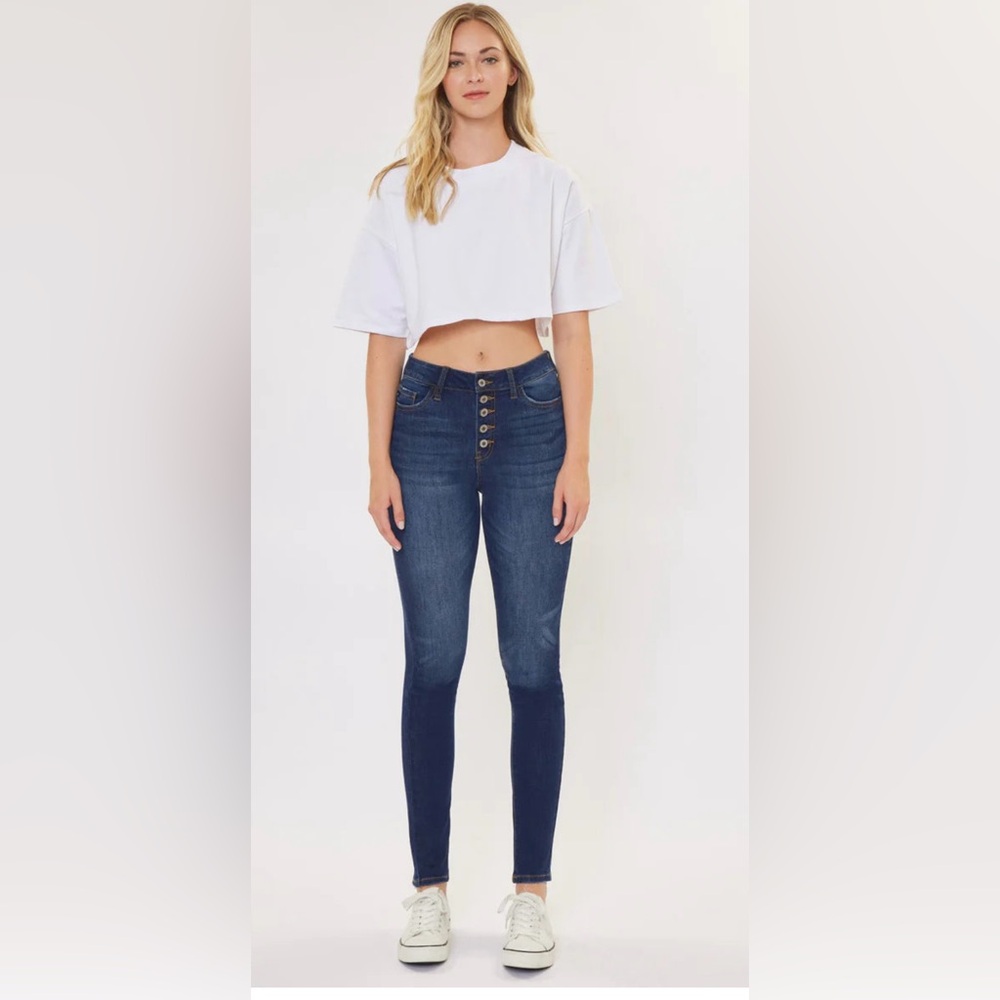 KANCAN - WOMEN'S HIGH RISE BUTTON FLY
SUPER SKINNY JEANS